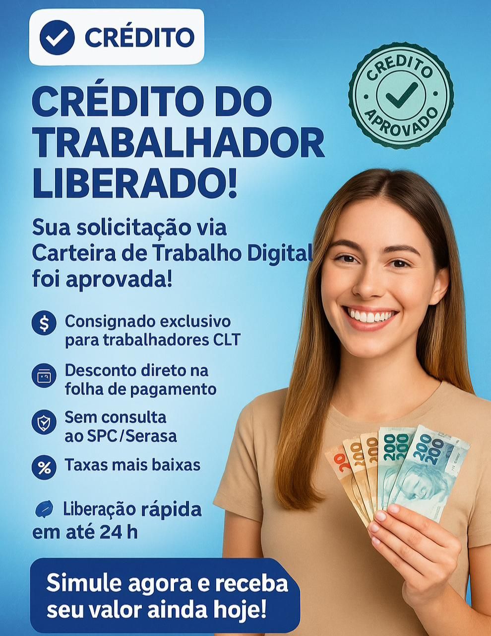 Credito do trabalhador via Carteira Digital